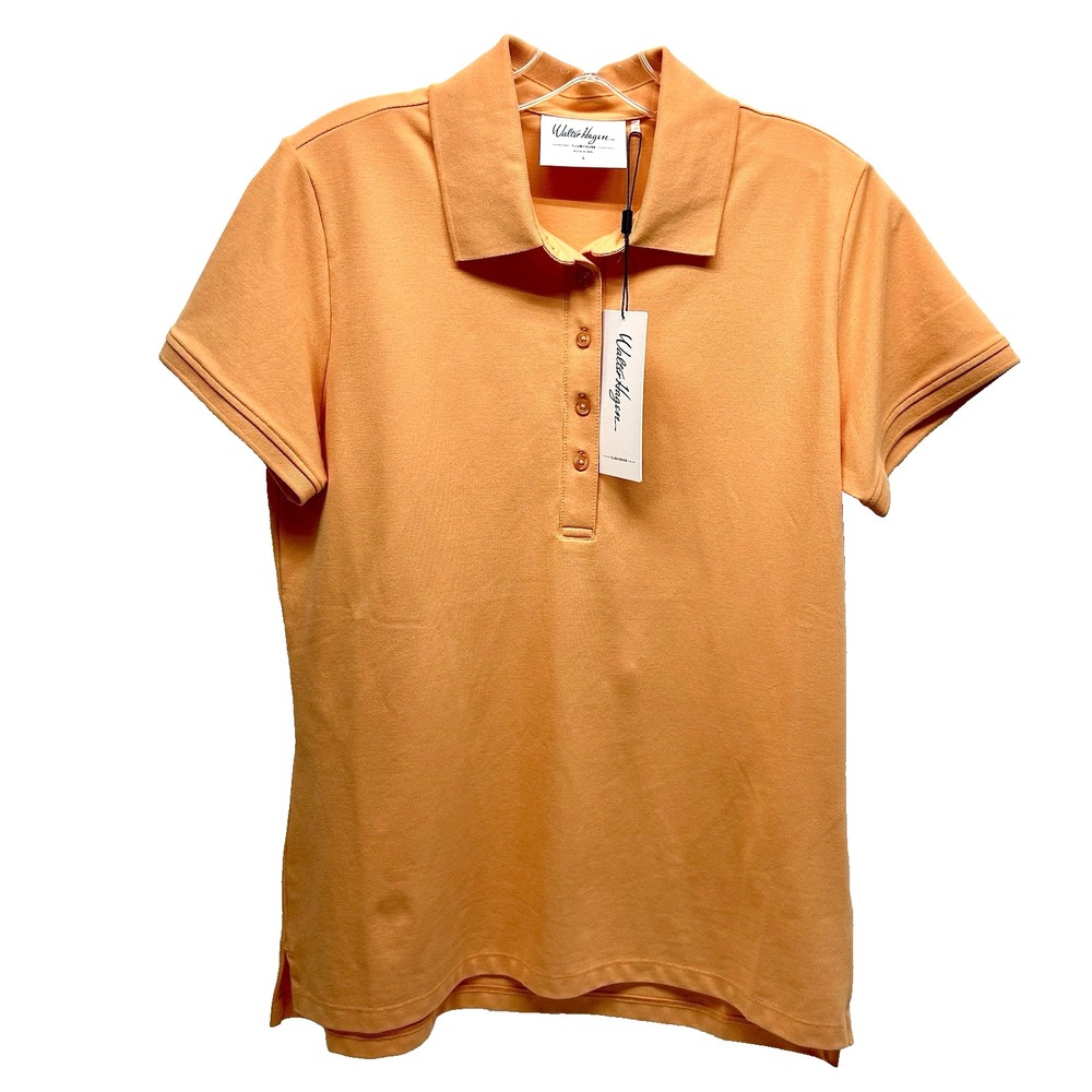 Walter Hagen Clubhouse SS Women's Medium Fresh Orange Classic Polo (B6)
